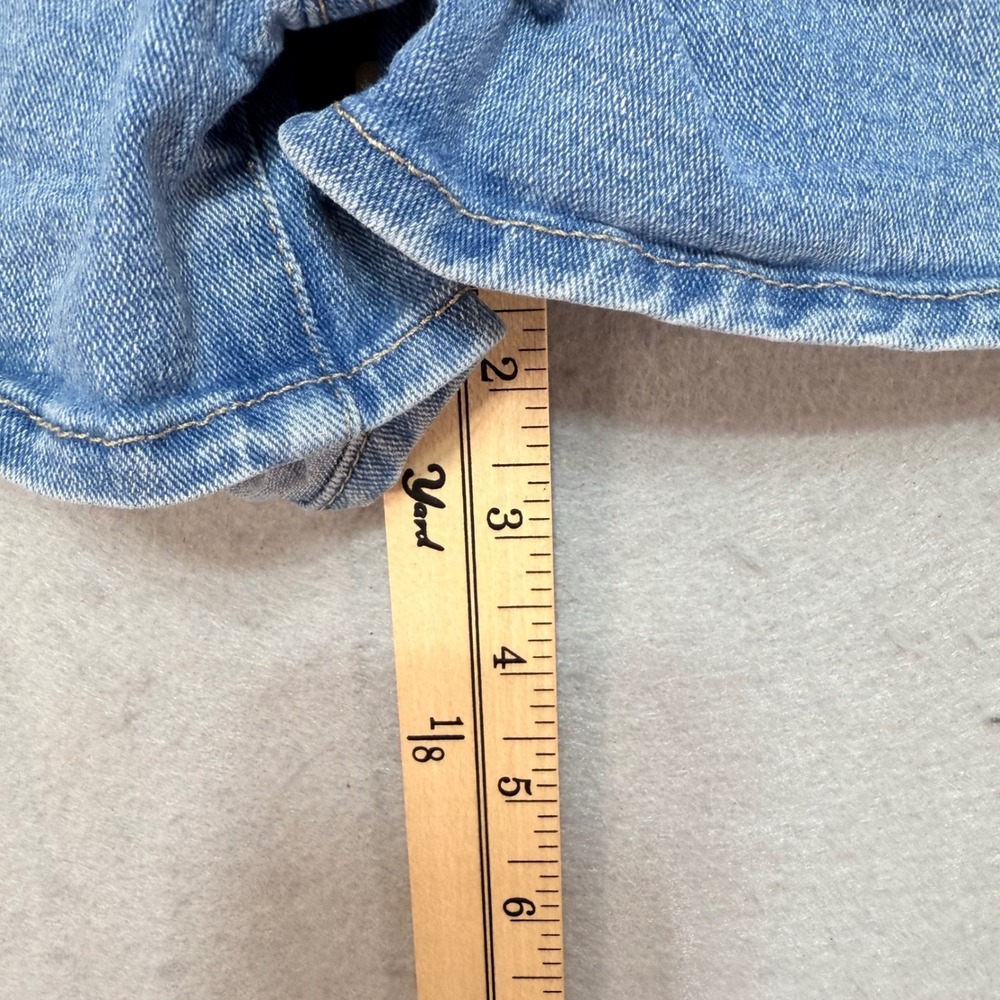 H&M &Denim High Waist Denim Shorts Women's US 4 Light‎ Wash Stretch Casual - Picture 9 of 10